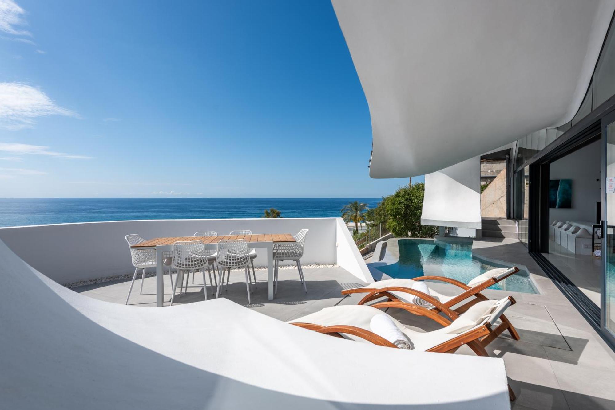 Rentitspain Casa Del Acantilado Piscina Climatizada 살로브레나 외부 사진