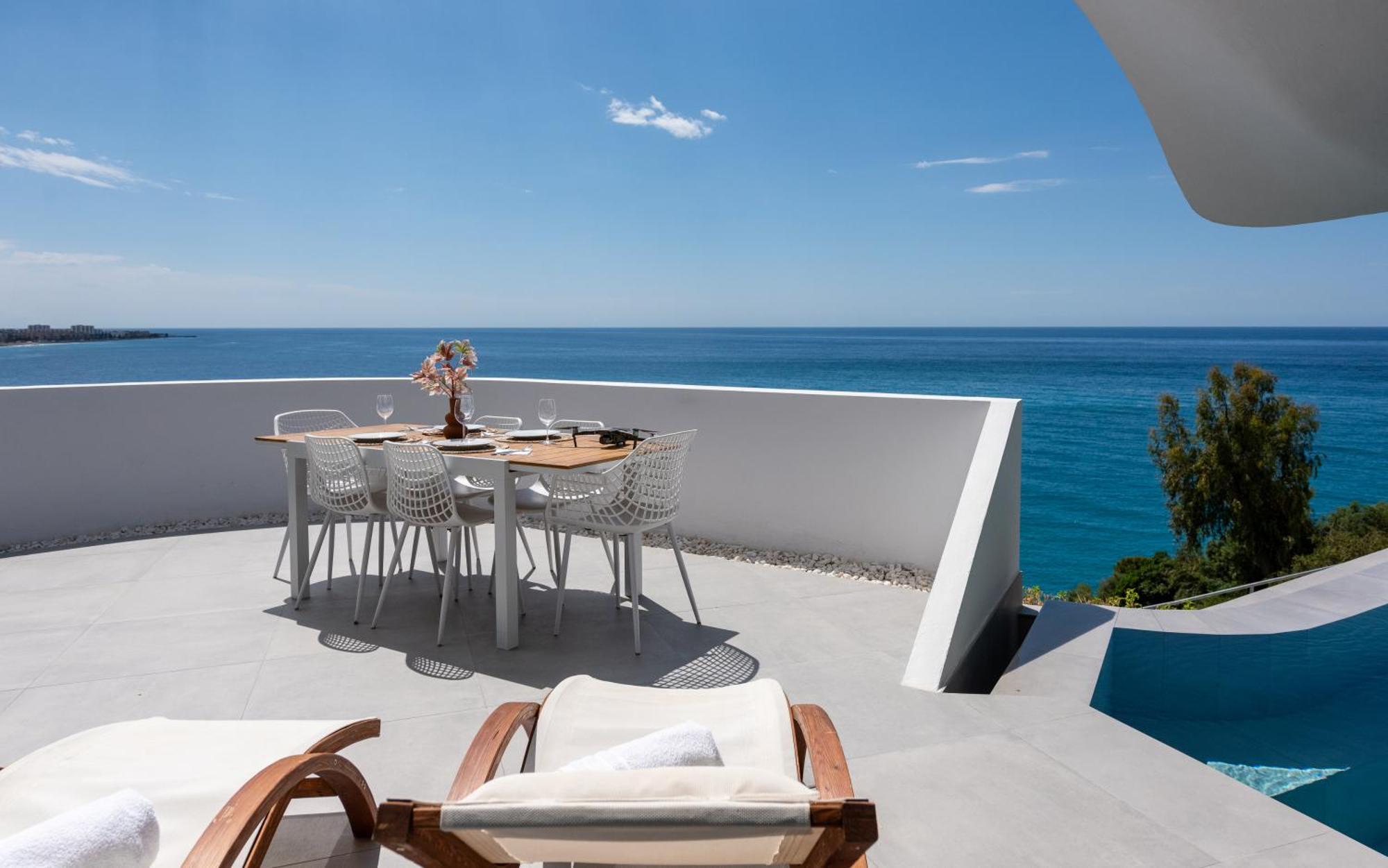 Rentitspain Casa Del Acantilado Piscina Climatizada 살로브레나 외부 사진
