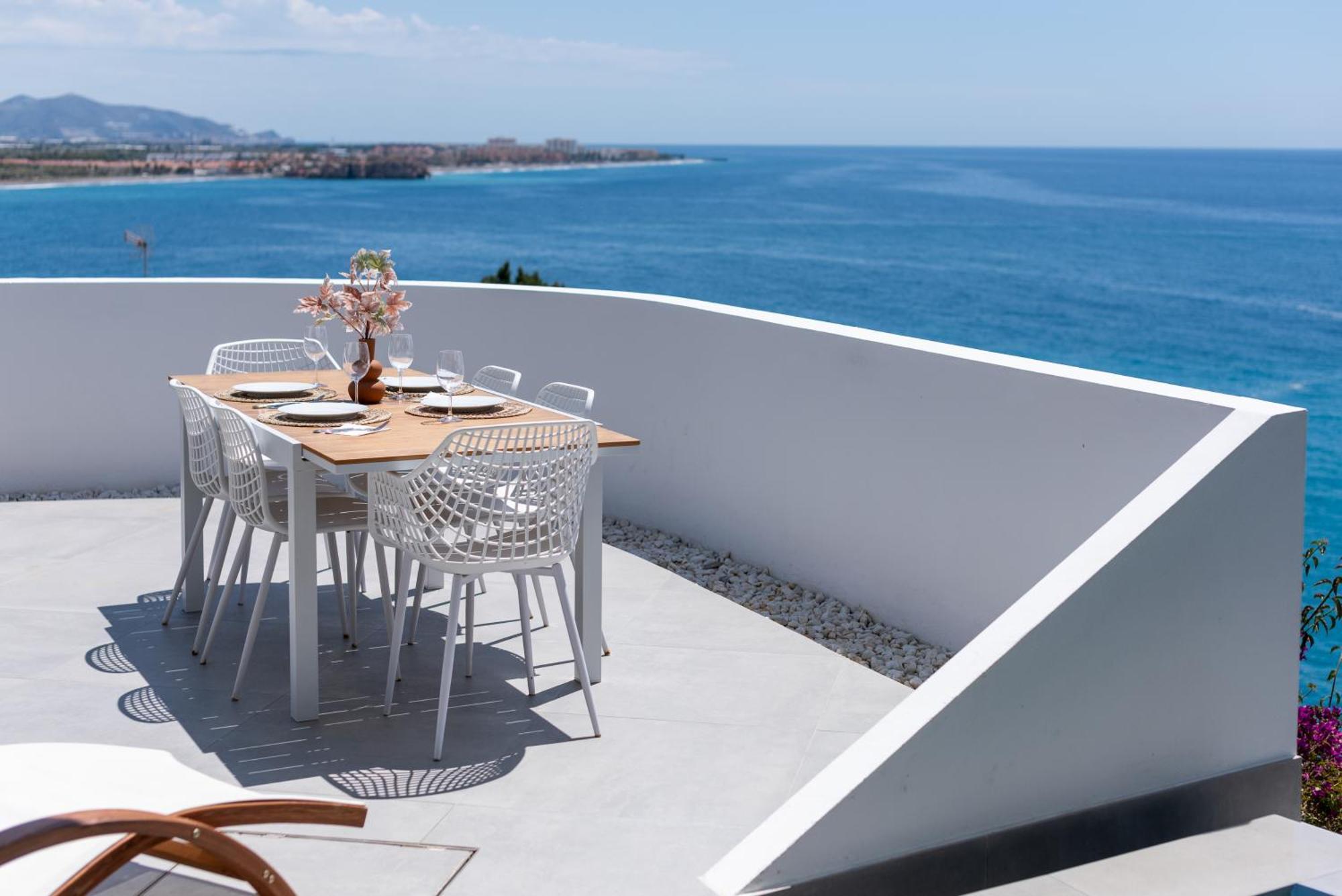 Rentitspain Casa Del Acantilado Piscina Climatizada 살로브레나 외부 사진